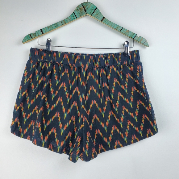 Ecote 100% Cotton Rainbow Geometric Shorts Sz Lg - Picture 4 of 5